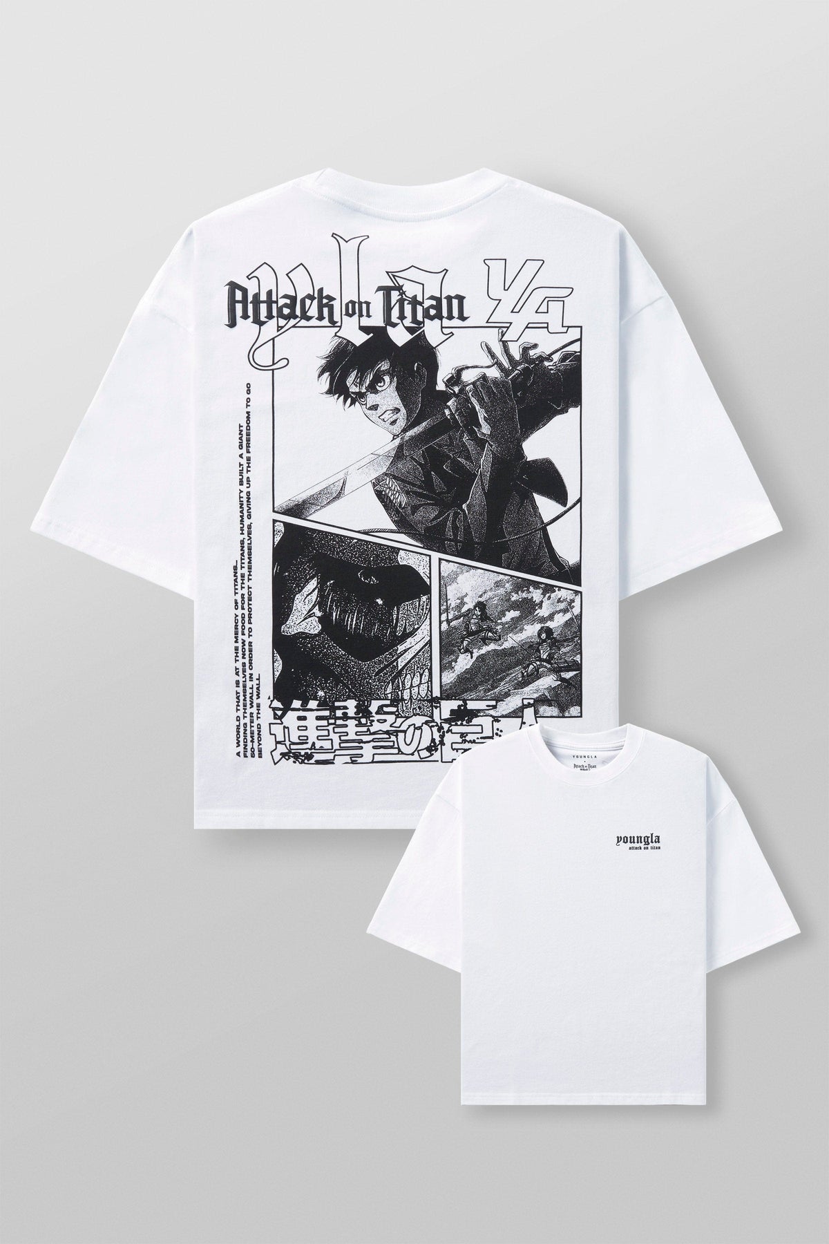 4186 - AOT?  x YLA Cropped Tees
